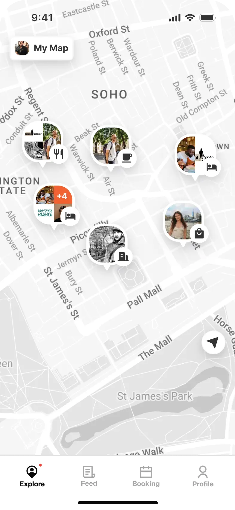 Lets Discover app map screen